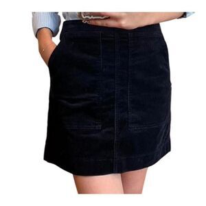 Uniqlo Navy Corduroy Mini Skirt Sz 4